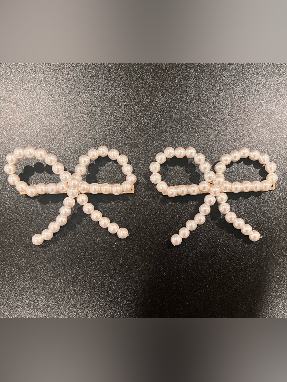NWT Anthropologie Pearl Bow Hair Clips - Elegant Women's Accessories - One Size